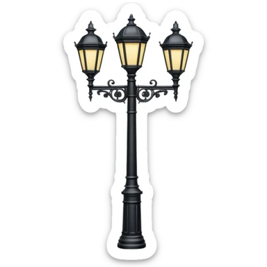 Different classic street lamp post sticker