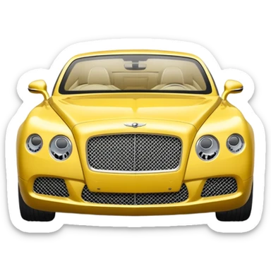 Yellow Bentley sticker