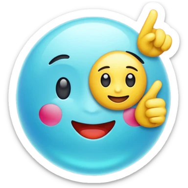 Crea emoji de verificado en tik Tok celeste sticker