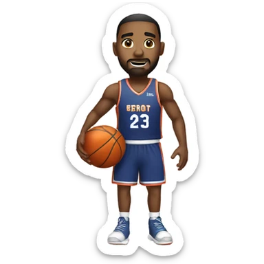 basketball player with ball sticker