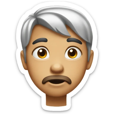 Pout cute emoji sticker