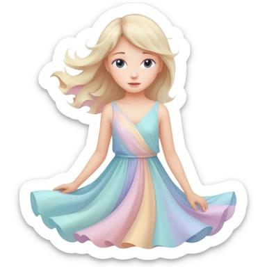 Can you make it more abstract and with pastel colors? sticker