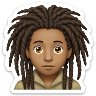 dreadhead with curly head sticker