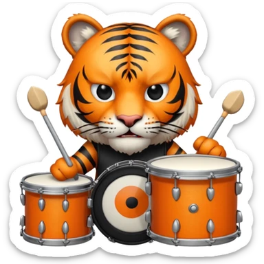 rockstar tiger who plays drumds sticker