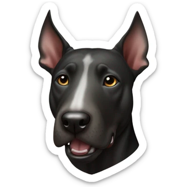 Bull terrier black head and fires sticker