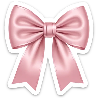 light pink bow on light pink bow sticker
