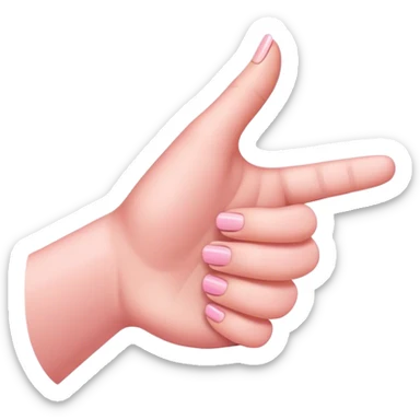 Hand with pinkie and index finger down sticker