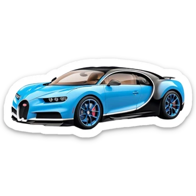 Bugatti Chiron - Bugatti (Model Year: 2022) (Iconic colour: Blue and black) sticker