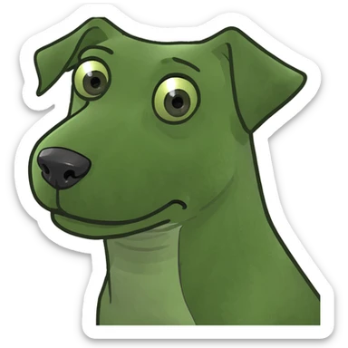 dog side eye sticker