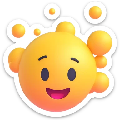3D emoji of the word AIR, soft pastel colors, bubbly and airy appearance, floating sticker
