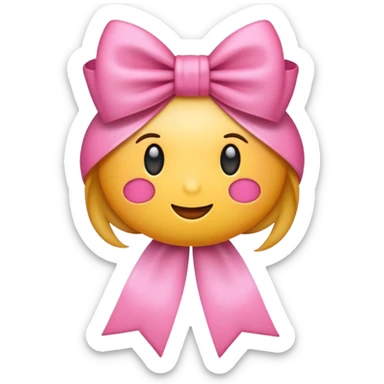 Recreate 🥰 emoji with 🎀 sticker