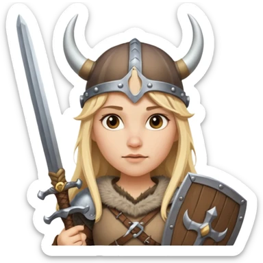 girl viking sticker