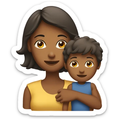 A mother with her boy sticker