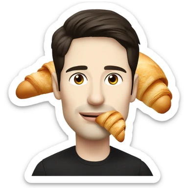 Pavel durov eats croissant sticker
