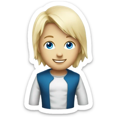 blong with blue eyes working at profitero sticker