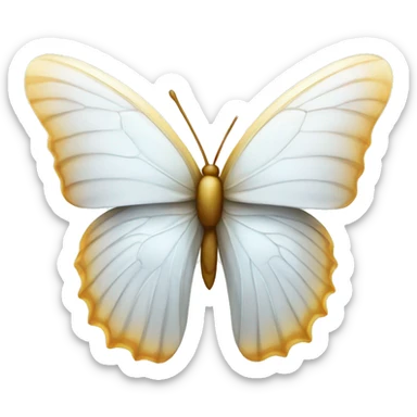 Mariposa blanca con brillo  sticker