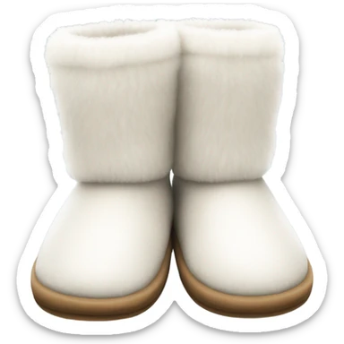 A cute pair of slipper boots with white fur sticker