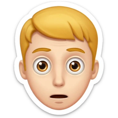 astonished man sticker