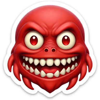 maak een emojie van de vecna  van stranger things in het rood  sticker
