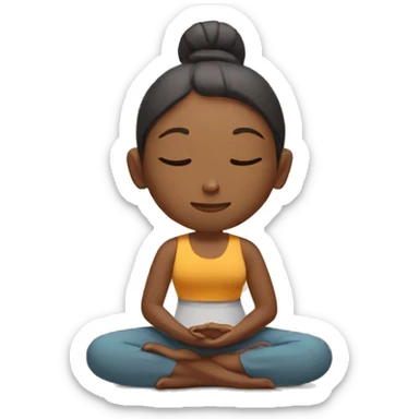 Meditation girl sticker