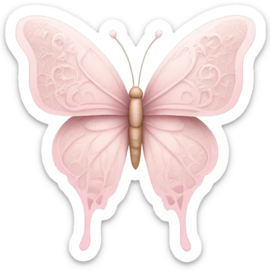 Light pink butterfly sticker
