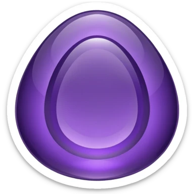 Amethyst oval-shaped worrystone sticker