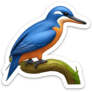 Dauphin sur oiseau sticker