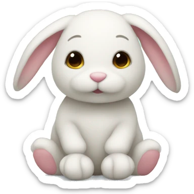 stuffed animal bunny sticker