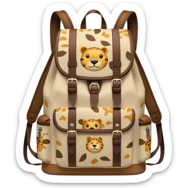 Backpack with Safari Animal sticker