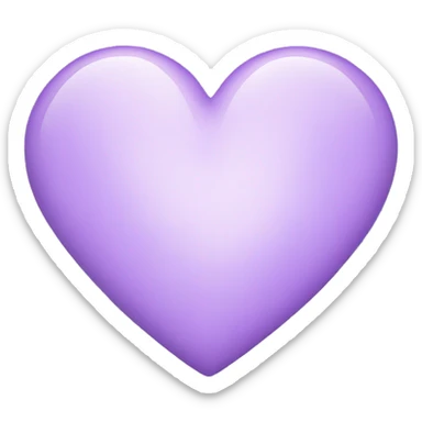 lilac shiny heart sticker