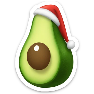 Avocado with Christmas Dress sticker