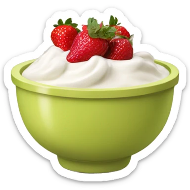 yogurt bowl with strawberries and bananas  sticker