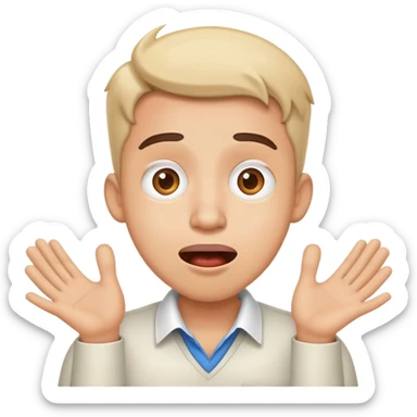 shocked happy software developer sticker