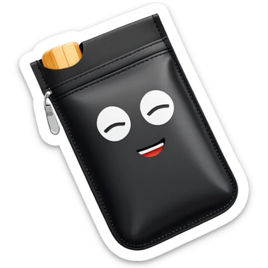 make an snus/nicotine pouce imoji of a black pouce  sticker