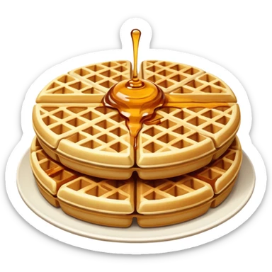 waffle with maple syrup sticker