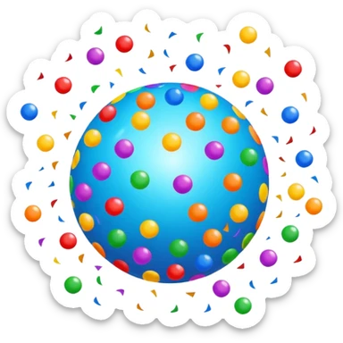 “confetti ball exploding sticker