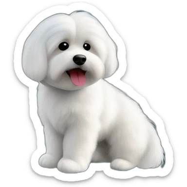 coton de tulear auf kapellbruecke luzern sticker