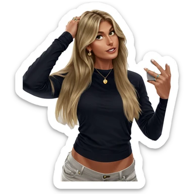 blonde male selfie with jewelry sticker