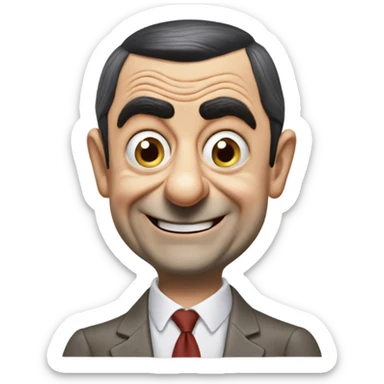 Mr Bean Mr Bean tire la langue sticker