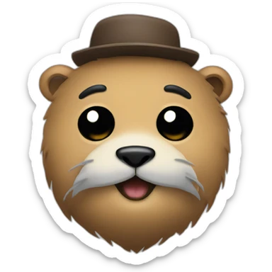 gopher emoji with a beard sticker