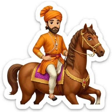 Chatrapati Shivaji Maharaj with horse sticker