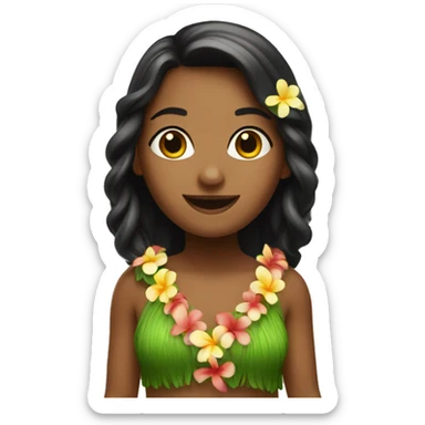 hula girl sticker