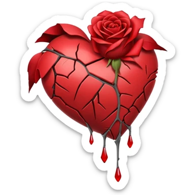 Put The Broken Heart Emoji And Wilted Rose Emoji Together sticker