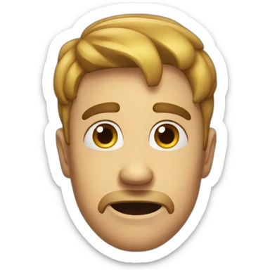 Face displaying the emotion "I can't believe this shit" sticker