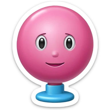 Pink gumball faceless sticker