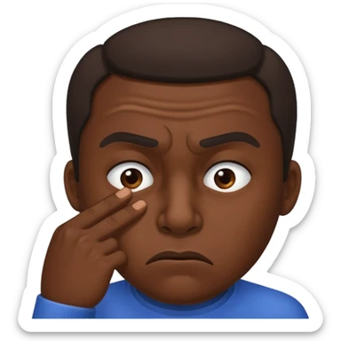 pinching nose angrily sticker