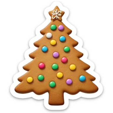 gingerbread cookies in the form of a Christmas tree sticker