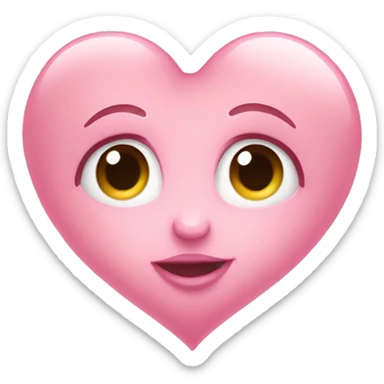 A beautiful baby pink heart sticker