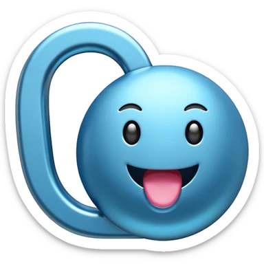 Blauer Haken von tik tok sticker