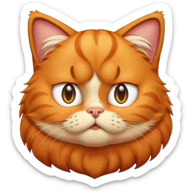 garfield cat hates monday sticker